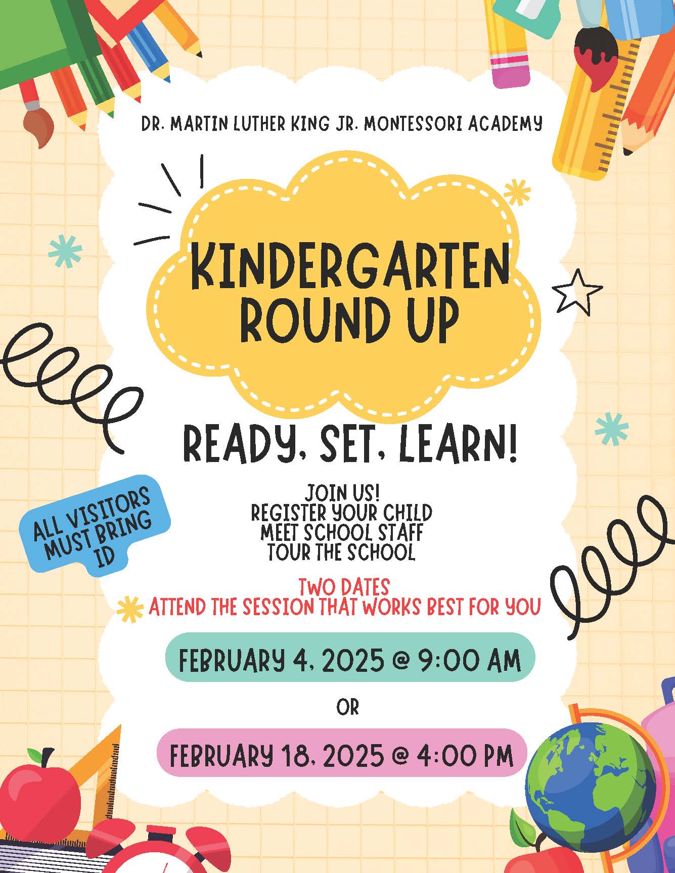 Beige playful Illustrative Supplies Back to School Colorful Flyer